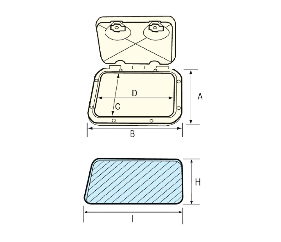 Nuova Rade Registro Classic Rectangular 463x517mm