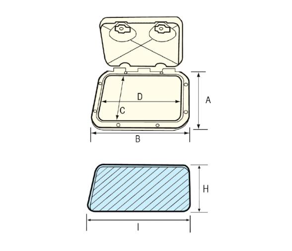 Nuova Rade Registro Classic Rectangular 463x517mm