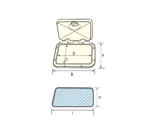 Nuova Rade Registro Rectangular Classic tapa intercambiable 275x375mm