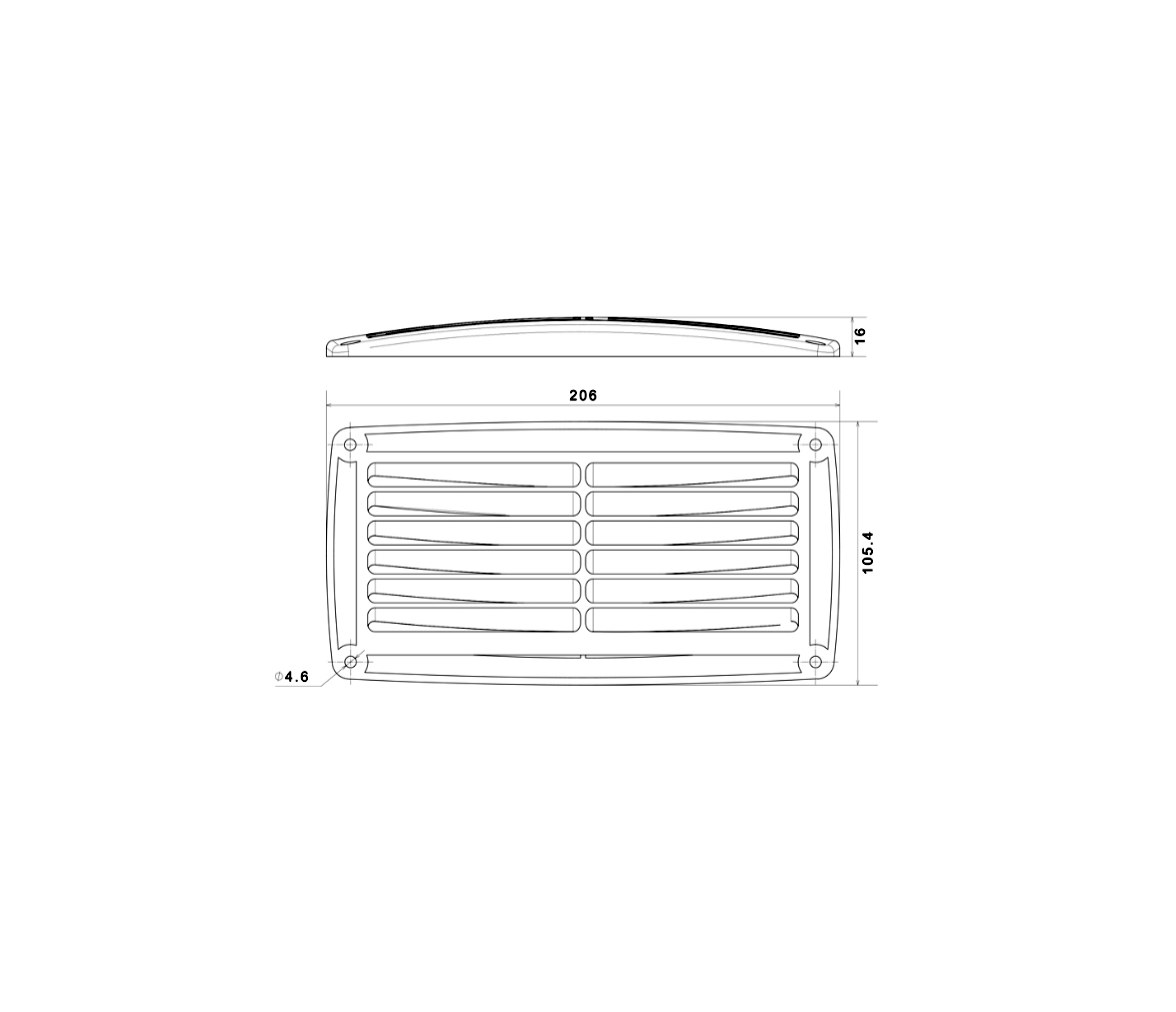 Nuova Rade Rectangular Ventilation Shaft Divided