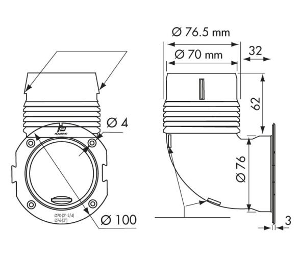 Nuova rade Soporte de Rejilla Acodado