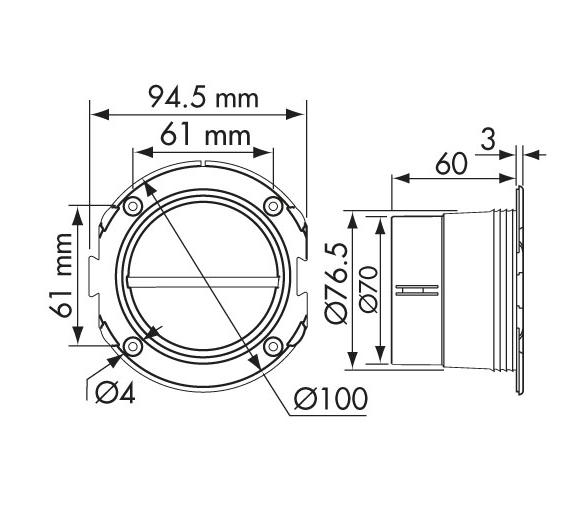 Nuova Rade Soporte de Rejilla recto