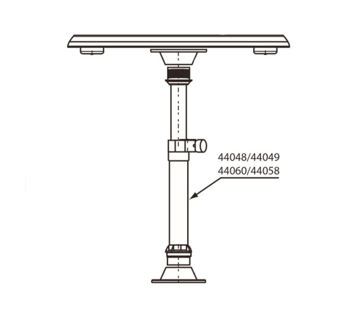 Nuova Rade Pedestal de Mesa Telescopico 46cm-77cm