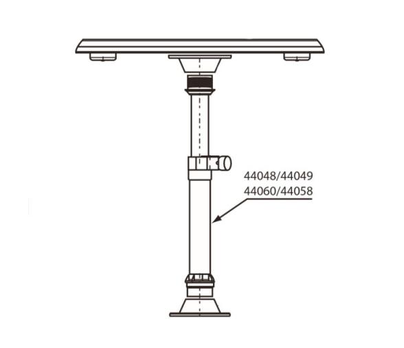 Nuova Rade Pedestal de Mesa Telescopico 46cm-77cm