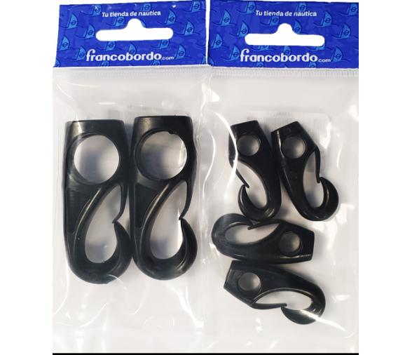 Nuova Rade Mosqueton Nylon Negro en Pack