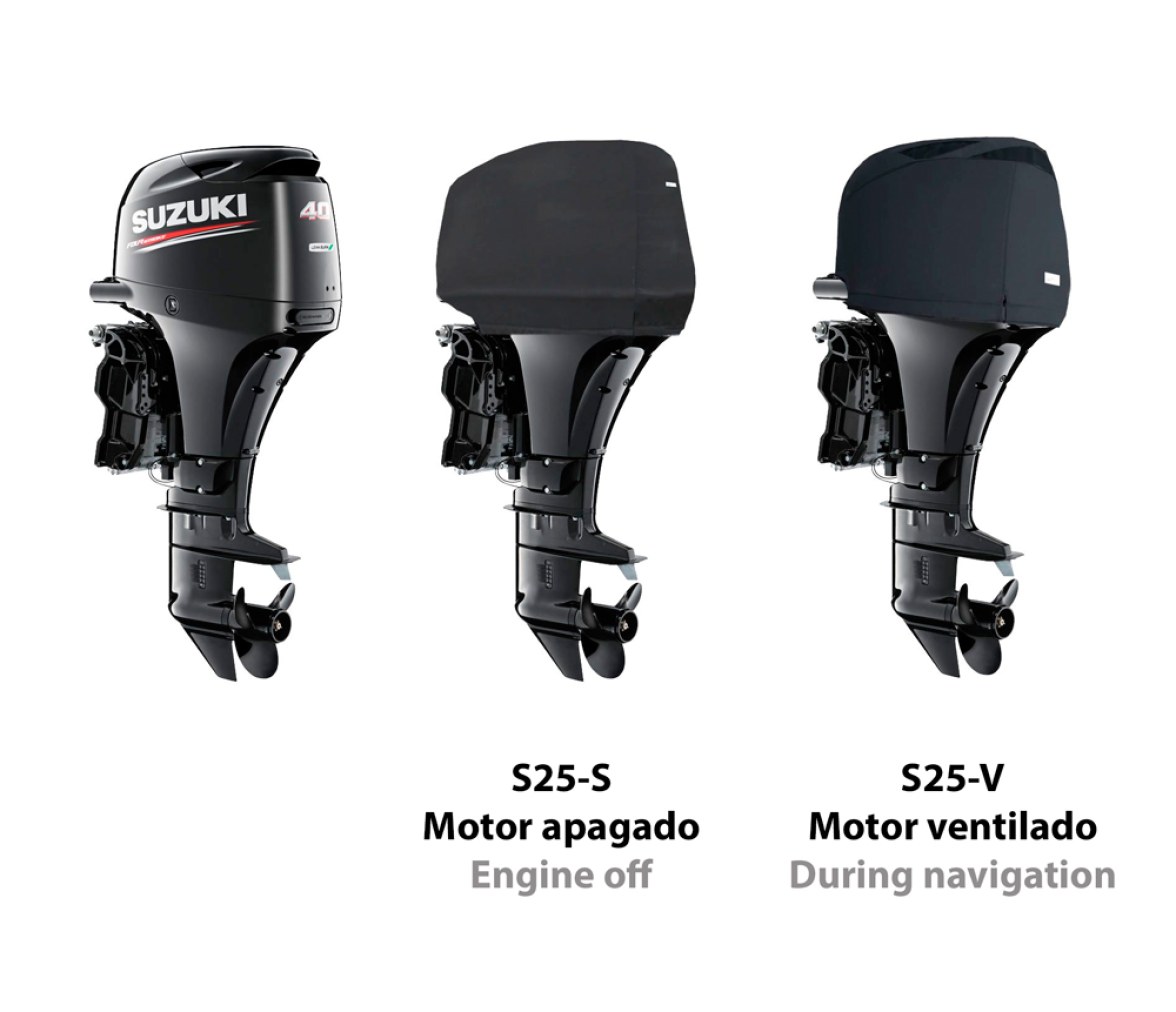 Ocean South Funda Negra Motores Suzuki 3 Cilindros 4T