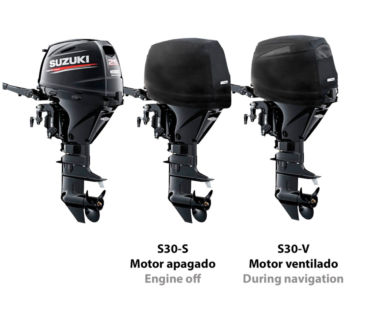 Ocean South Funda Gris Motores Suzuki 3 Cilindros 4T DF25A/30A