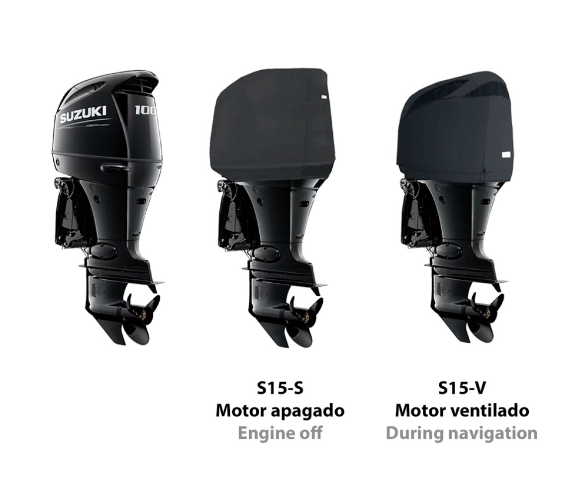 Ocean South Funda Negra Motores Suzuki 4 Cilindros 4T 2L