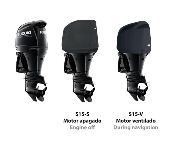 Ocean South Funda Negra Motores Suzuki 4 Cilindros 4T 2L