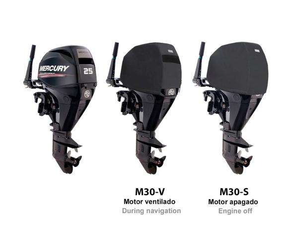 Ocean South Funda Negra Motores Mercury 3 Cilindros 4T 526 cc