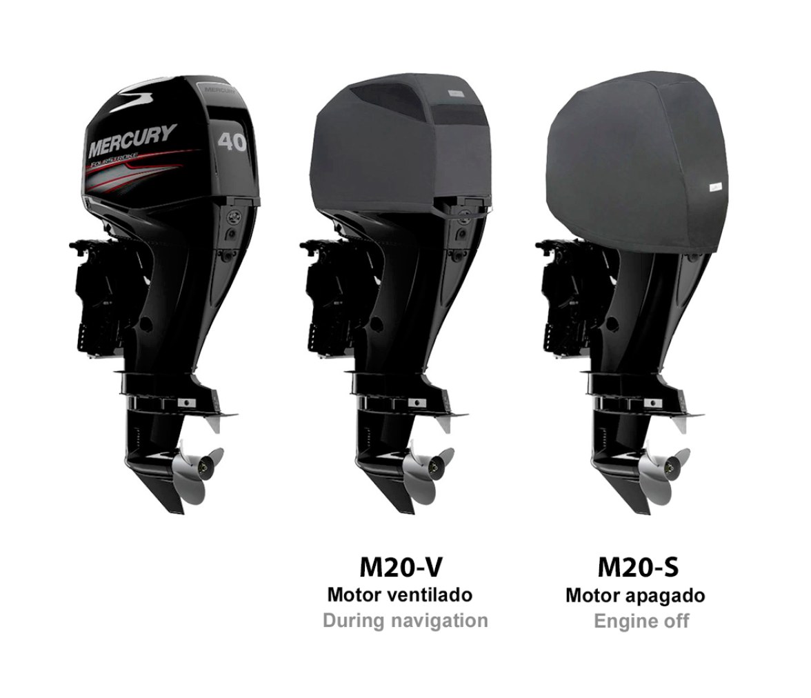 Ocean South Funda Negra Motores Mercury 4 Cilindros 4T 995 cc