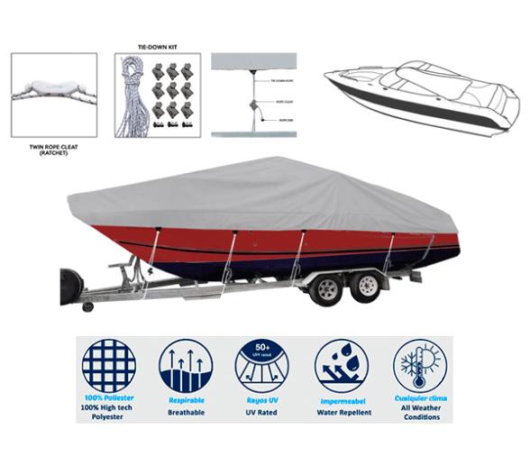 Ocean South Funda para Barco Fueraborda XL Bowrider