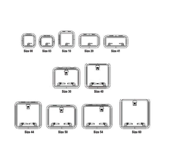 Ocean South Funda de Escotilla de Perfil Bajo-Medio Gris