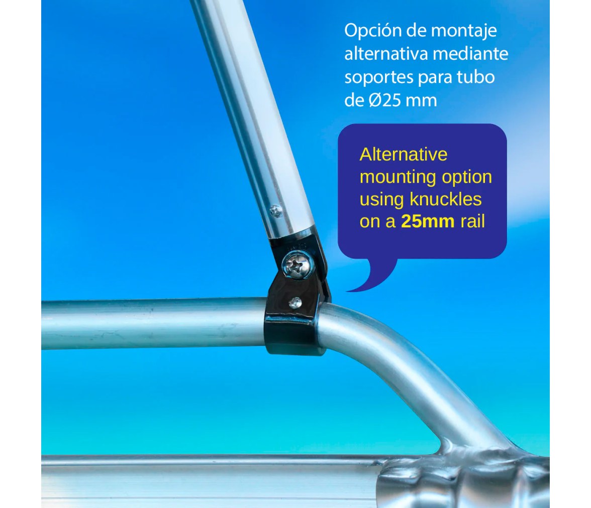 Ocean South Toldo Bimini 3 Arcos Azul Aluminio