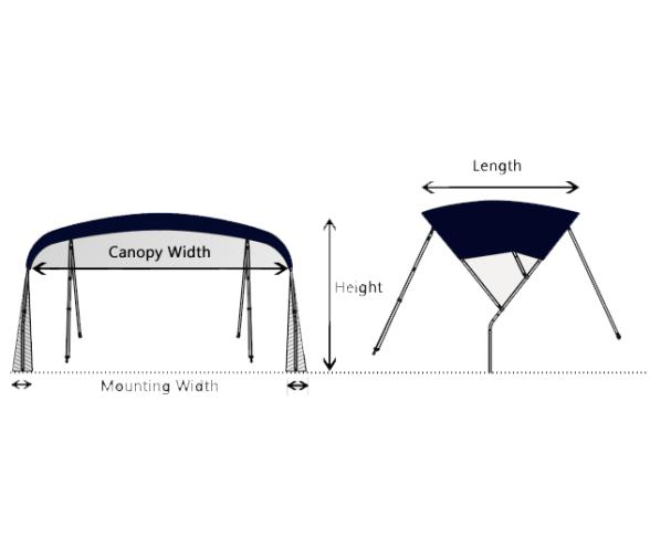 Ocean South Toldo Bimini Top Velero Arena en Acero Inox