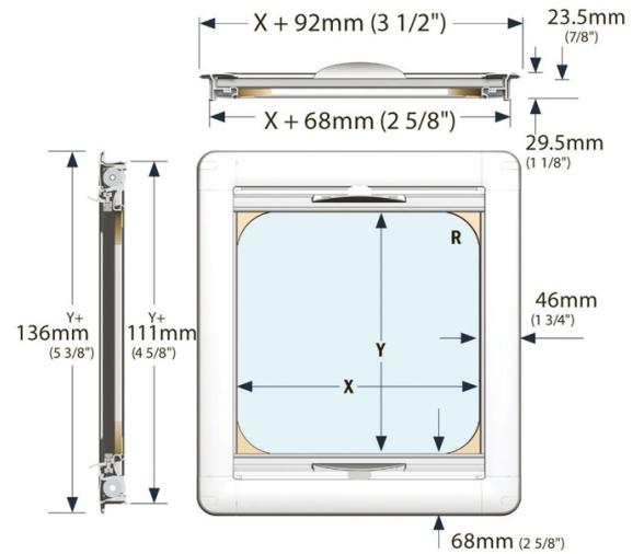 Dometic Oceanair Cortina Enrollable Mosquitera Recessed Skyscreen