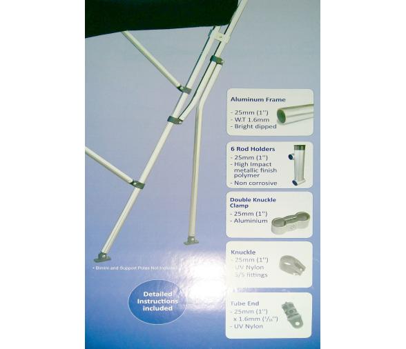 Ocean South Soporte Portacañas para Toldo Bimini