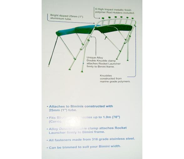 Ocean South Soporte Portacañas para Toldo Bimini