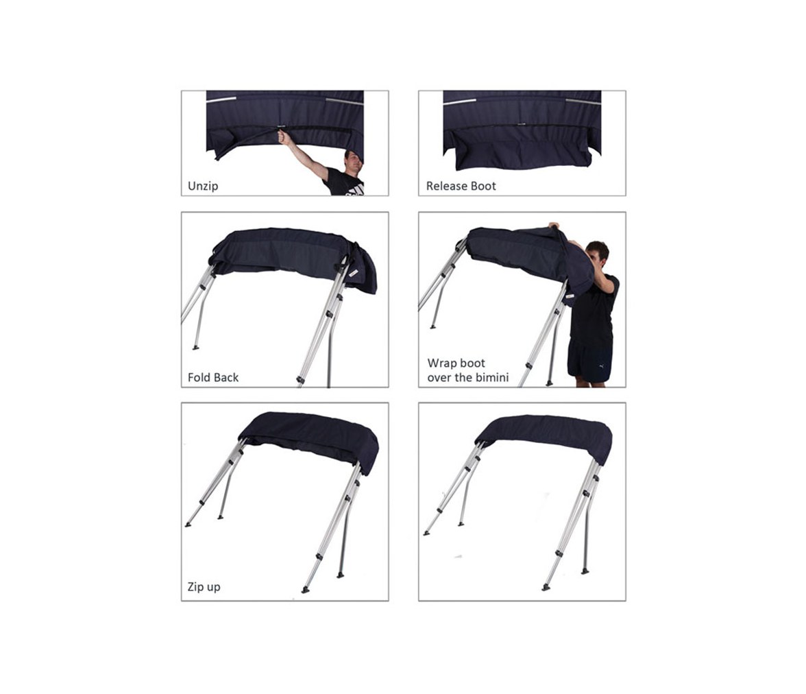 Ocean South Toldo Bimini Whitewater Azul Aluminio
