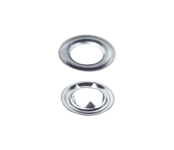 Ojal para Broche Eliptico en Laton Niquelado