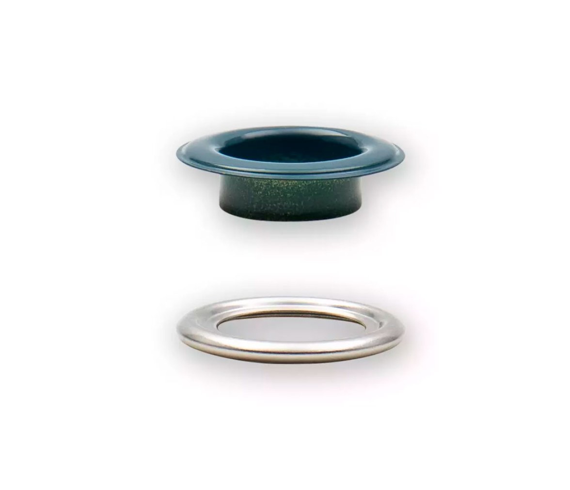 Prym Ojetes con Arandelas Azul Marino/Plateado 14 mm