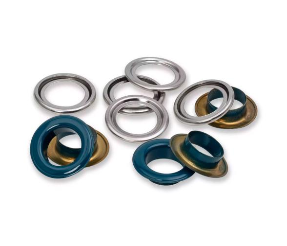 Prym Ojetes con Arandelas Azul Marino/Plateado 14 mm