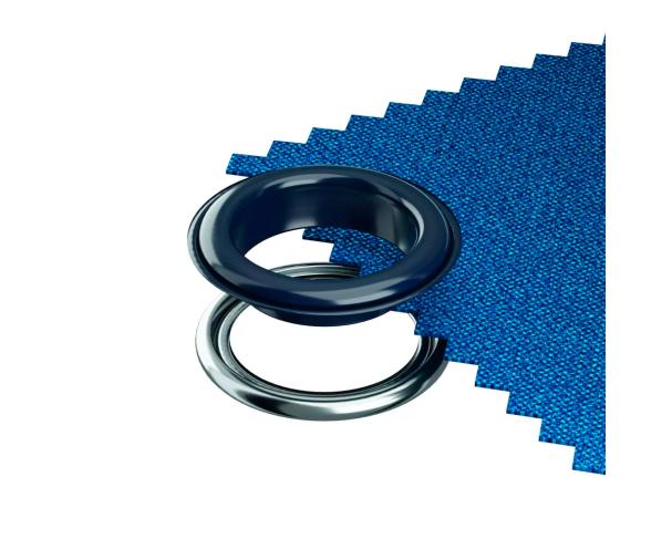 Prym Ojetes con Arandelas Azul Marino/Plateado 14 mm