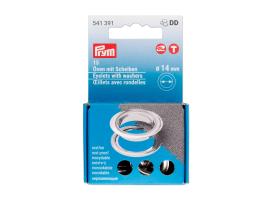 Prym Ojetes con Arandelas Plateadas 14 mm