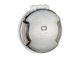 Oscualti Toma de Corriente con Tapa Acero Inoxidable Cruiser 32A