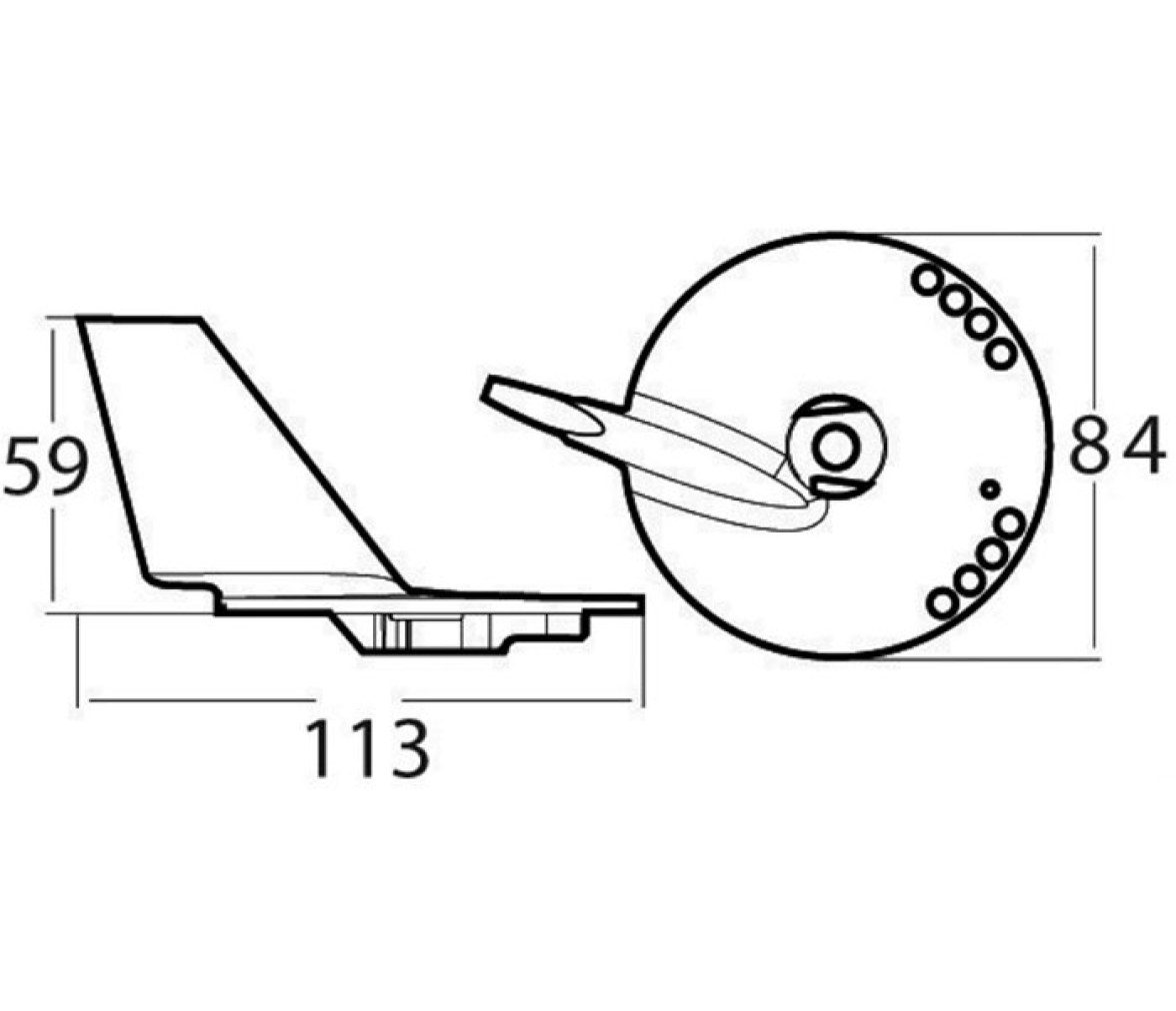 Osculati Anodo de Cola Suzuki DF60/DF140