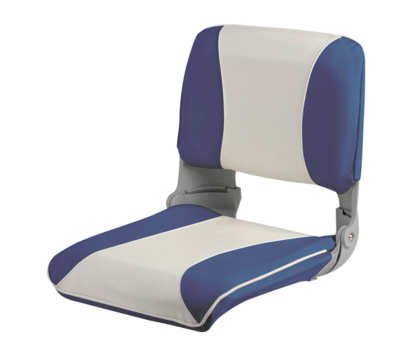 Osculati Asiento Azul y Blanco con Respaldo Abatible y Acolchado Extraíble