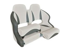 Osculati Asiento Doble Respaldo Abatible H99 Gris Claro y Oscuro