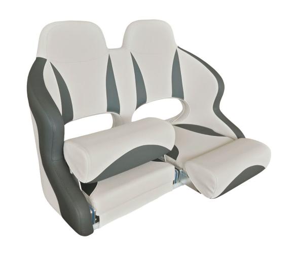 Osculati Asiento Doble Respaldo Abatible H99 Gris Claro y Oscuro