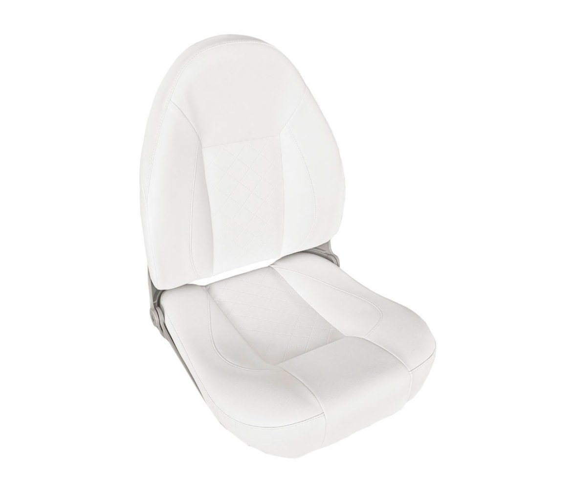 Osculati Asiento Plegable CP48 con Respaldo Alto Abatible Blanco RAL9010