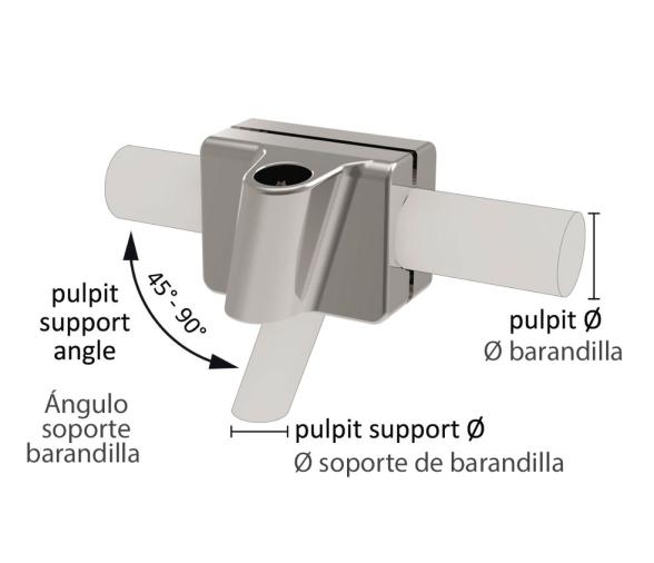 Osculati Base Inox para Barandilla Sist. Mickey
