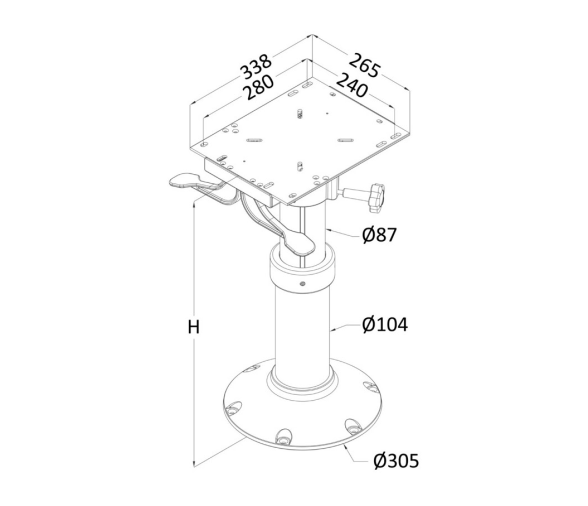 Osculati Base para Carcasa Asiento Maxi