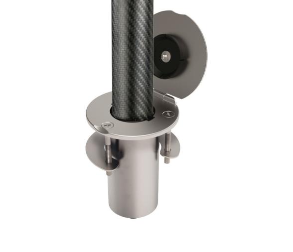 Osculati Base Recta e Inclinada con Tapa para Poste Toldo Bimini