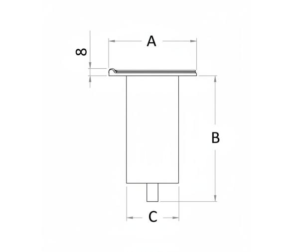 Osculati Base Recta e Inclinada con Tapa para Poste Toldo Bimini