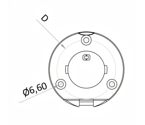 Osculati Base Recta e Inclinada con Tapa para Poste Toldo Bimini