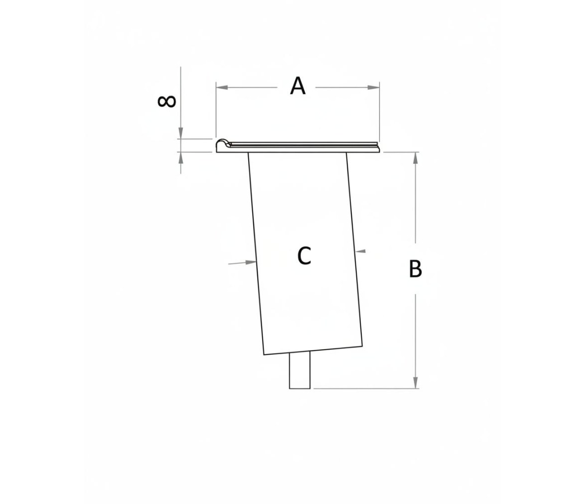 Osculati Base Recta e Inclinada con Tapa para Poste Toldo Bimini