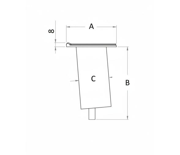 Osculati Base Recta e Inclinada con Tapa para Poste Toldo Bimini