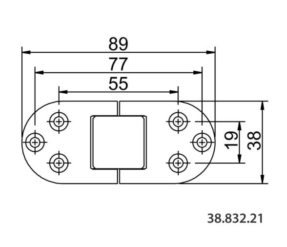 Osculati Bisagra Autoportante de Doble Espiga