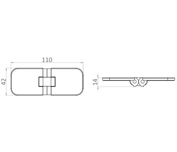 Osculati Bisagra Inox con Rotacion 180º y Tapa Roscada
