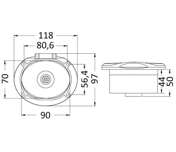 Osculati Conector rápido Elissa para manguera en cubierta