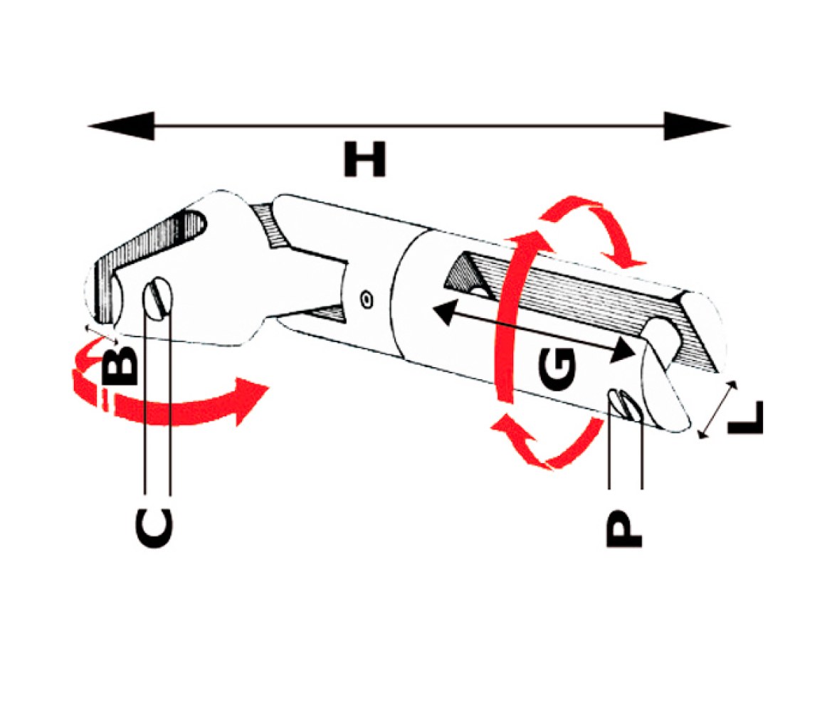 Osculati Conector pivotante de doble articulación