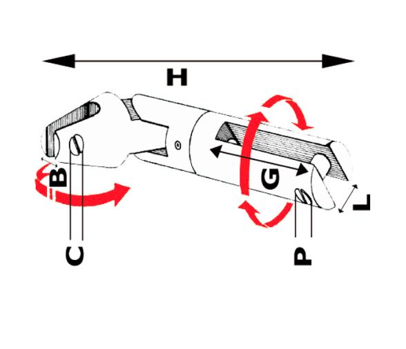 Osculati Conector pivotante de doble articulación