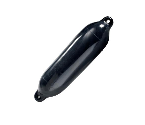 Osculati Defensa Inflable Negra con Ojal Doble