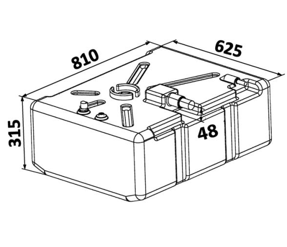 Osculati Deposito Combustible Polietileno 134L