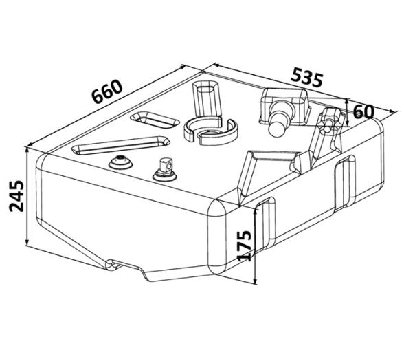 Osculati Depósito Combustible Polietileno 62 L