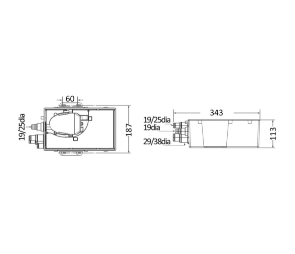 Osculati Depósito Grande de Aguas Grises Atwood MK2 con Bomba Automática